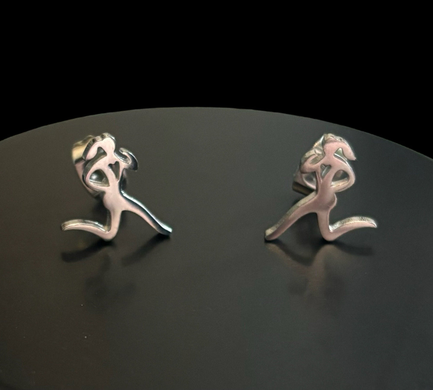Surgical Stainless Steel Runner Stud Earrings Runner Earrings Runner Gift Running Girl Love Running Steel Jewellery Hypoallergenic Earrings