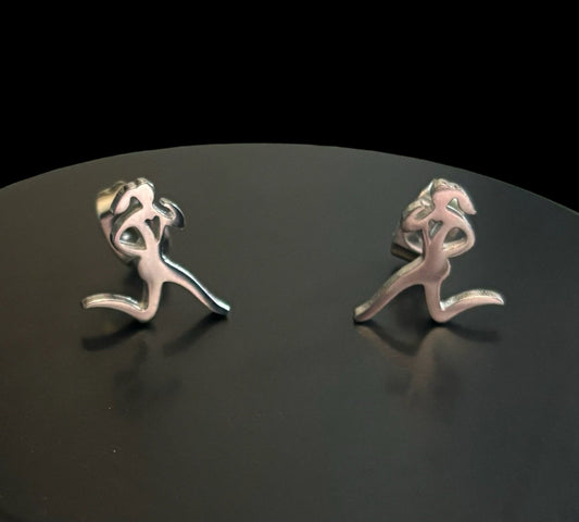 Surgical Stainless Steel Runner Stud Earrings Runner Earrings Runner Gift Running Girl Love Running Steel Jewellery Hypoallergenic Earrings
