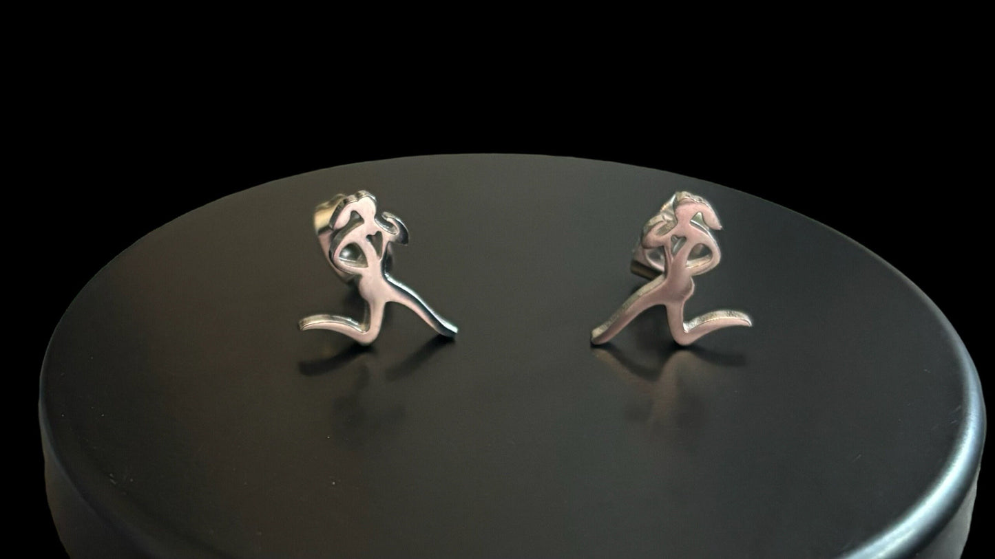 Surgical Stainless Steel Runner Stud Earrings Runner Earrings Runner Gift Running Girl Love Running Steel Jewellery Hypoallergenic Earrings