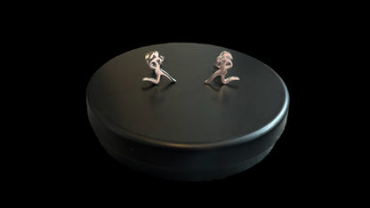Surgical Stainless Steel Runner Stud Earrings Runner Earrings Runner Gift Running Girl Love Running Steel Jewellery Hypoallergenic Earrings